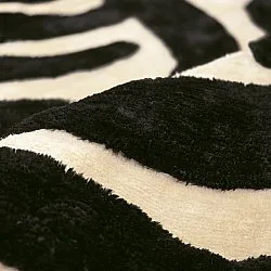 Alfombras de pelo largo - Fergana (crema/negro)