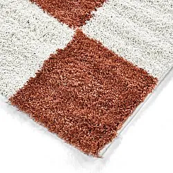 Alfombras de pelo largo - Gordes (naranja/blanco)