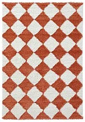 Alfombras de pelo largo - Albi (blanco/naranja)