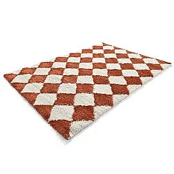 Alfombras de pelo largo - Albi (blanco/naranja)