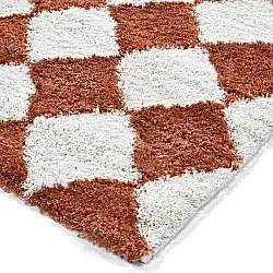 Alfombras de pelo largo - Albi (blanco/naranja)
