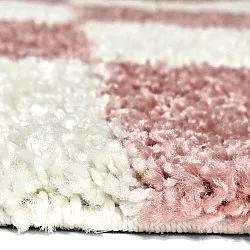 Alfombras de pelo largo - Gordes (rosa/blanco)