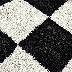 Alfombras de pelo largo - Gordes (negro/blanco)