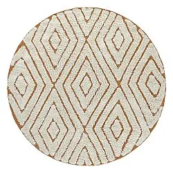 Alfombras redondeadas - Holwell Natural Cotton Shaggy (blanco roto/marrón)