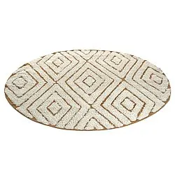 Alfombras redondeadas - Holwell Natural Cotton Shaggy (blanco roto/marrón)