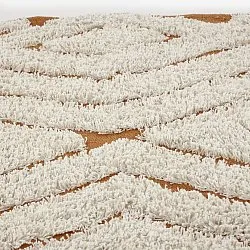 Alfombras redondeadas - Holwell Natural Cotton Shaggy (blanco roto/marrón)