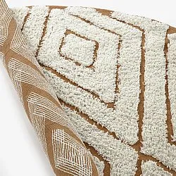 Alfombras redondeadas - Holwell Natural Cotton Shaggy (blanco roto/marrón)