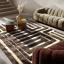 Alfombras de pelo largo - Karbala (beige/marrón)