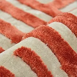 Alfombras de pelo largo - Karbala (crema/rojo)
