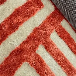 Alfombras de pelo largo - Karbala (crema/rojo)