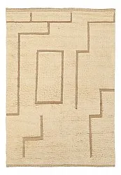 Alfombras de pelo largo - Kiberg Hand Woven Wool Shaggy (crema)