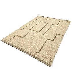 Alfombras de pelo largo - Kiberg Hand Woven Wool Shaggy (crema)