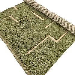 Alfombras de pelo largo - Kiberg Hand Woven Wool Shaggy (verde)