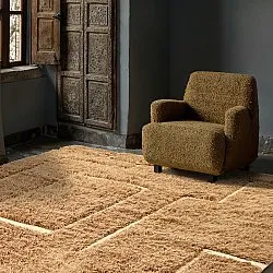 Alfombras de pelo largo - Kiberg Hand Woven Wool Shaggy (beige)