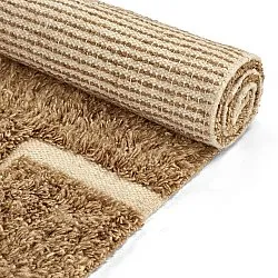 Alfombras de pelo largo - Kiberg Hand Woven Wool Shaggy (beige)