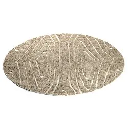 Alfombras redondeadas - Kindon Natural Cotton Shaggy (beige/blanco)