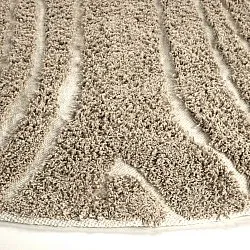 Alfombras redondeadas - Kindon Natural Cotton Shaggy (beige/blanco)