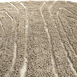 Alfombras redondeadas - Kindon Natural Cotton Shaggy (beige/blanco)