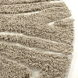 Alfombras redondeadas - Kindon Natural Cotton Shaggy (beige/blanco)