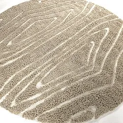 Alfombras redondeadas - Kindon Natural Cotton Shaggy (beige/blanco)