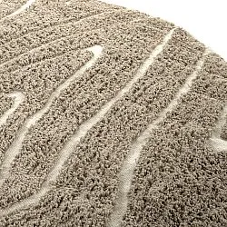 Alfombras redondeadas - Kindon Natural Cotton Shaggy (beige/blanco)