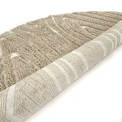 Alfombras redondeadas - Kindon Natural Cotton Shaggy (beige/blanco)