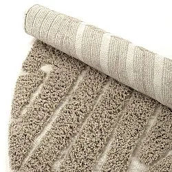 Alfombras redondeadas - Kindon Natural Cotton Shaggy (beige/blanco)