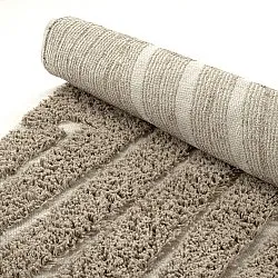 Alfombras redondeadas - Kindon Natural Cotton Shaggy (beige/blanco)