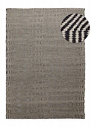 Alfombra de Lana - Larkana (beige/negro)