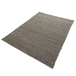 Alfombra de Lana - Larkana (beige/negro)