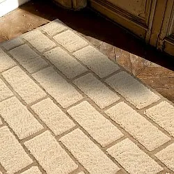 Alfombras de pelo largo - Leknes Hand Woven Wool Shaggy (crema)