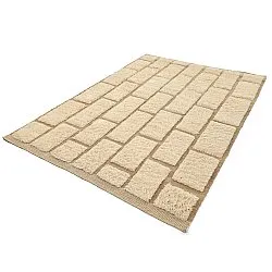 Alfombras de pelo largo - Leknes Hand Woven Wool Shaggy (crema)
