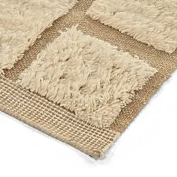 Alfombras de pelo largo - Leknes Hand Woven Wool Shaggy (crema)