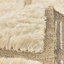 Alfombras de pelo largo - Leknes Hand Woven Wool Shaggy (crema)