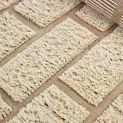 Alfombras de pelo largo - Leknes Hand Woven Wool Shaggy (crema)