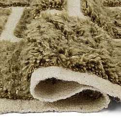 Alfombras de pelo largo - Leknes Hand Woven Wool Shaggy (verde)