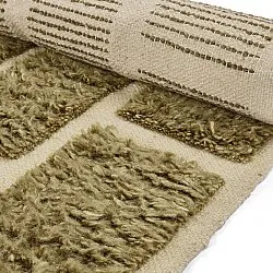 Alfombras de pelo largo - Leknes Hand Woven Wool Shaggy (verde)
