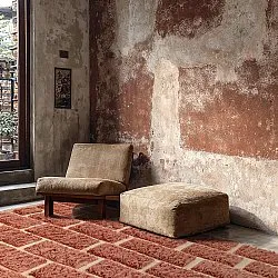 Alfombras de pelo largo - Leknes Hand Woven Wool Shaggy (terracota)