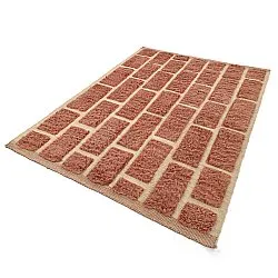 Alfombras de pelo largo - Leknes Hand Woven Wool Shaggy (terracota)