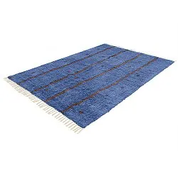 Alfombras de pelo largo - Leora Natural Cotton Shaggy (azul marrón)