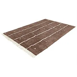 Alfombras de pelo largo - Leora Natural Cotton Shaggy (marrón/morado)