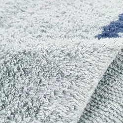 Alfombras de pelo largo - Leora Natural Cotton Shaggy (gris/azul)