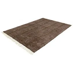 Alfombras de pelo largo - Leora Natural Cotton Shaggy (marrón/oliva)
