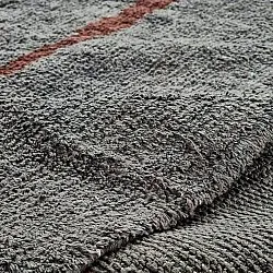 Alfombras redondeadas - Leora Natural Cotton Shaggy (negro/marrón)
