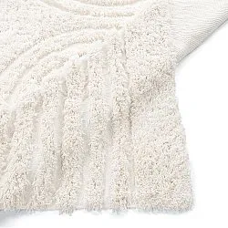 Alfombras de pelo largo - Lindos Natural Cotton Shaggy (blanco)