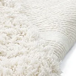 Alfombras de pelo largo - Lindos Natural Cotton Shaggy (blanco)