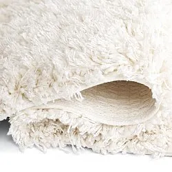 Alfombras de pelo largo - Lindos Natural Cotton Shaggy (blanco)