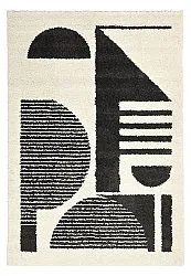 Alfombras de pelo largo - Maron (negro/blanco)