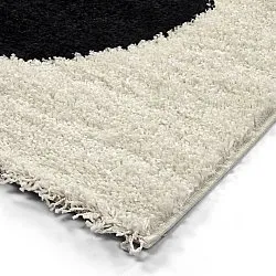 Alfombras de pelo largo - Maron (negro/blanco)