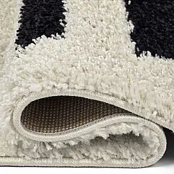 Alfombras de pelo largo - Maron (negro/blanco)